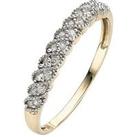 Love Diamond 9 Carat Yellow Gold 10Pt Diamond Eternity Ring