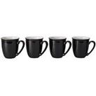 Denby Elements Set Of 4 Coffee Mugs &Ndash; Black