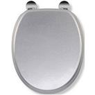 Croydex Silver Quartz Flexi-Fix Toilet Seat