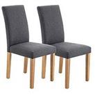 Julian Bowen Pair Of Hastings Fabric Dining Chairs