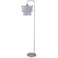 Michelle Keegan Home Tulsa Fringe Floor Lamp &Ndash; Satin Grey