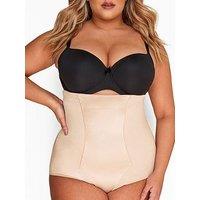 Yours Women's Nude Satin High Waist Control  Brief Plus Size Curve Nude Size