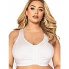 Yours Front Fastening White Bra