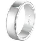 The Love Silver Collection Sterling Silver Milgrain Edge 6Mm Court Wedding Band Ring