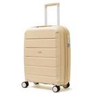 Rock Luggage Tulum 8 Wheel Hardshell Cabin Suitcase - Beige