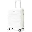 Rock Luggage Prime 8 Wheel Hardshell Cabin Suitcase - White