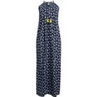 Weird Fish Parma Organic Cheesecloth Printed Maxi Dress Ensign Blue Size 14
