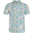 Weird Fish Pacifica Organic Cotton Short Sleeve Printed Shirt Tall Marshmallow