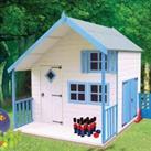 Shire 7 x 6ft Crib & Bunk Wooden Playhouse with Double Side Door & Veranda