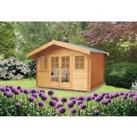 Shire Clipstone 16 x 16ft Double Door Log Cabin with Assembly