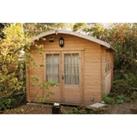 Shire Kilburn 12 x 12ft Curved Roof Double Door Log Cabin with Assembly