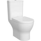 Kerala Round Smooth Flush Open Back Close Coupled Toilet Pan Cistern & Soft Close Seat
