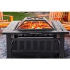 Square 3-in-1 Fire Pit & BBQ Grill