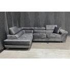 Grey Ottoman Corner Sofa Bed - Right or Left Hand Facing
