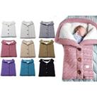 Baby Knit Swaddle Wrap Blanket - 9 Colours