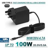 100W 96W TYPE-C USB-C Laptop Power Adapter Charger For Lenovo Acer HP ASUS Dell