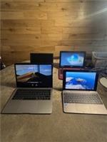 4 Laptops MacBook Air Asus T100HA Acer Aspire A111-31