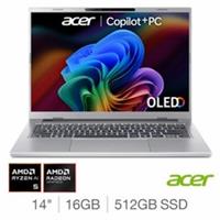 Acer Aspire 14 AI, Copilot+ PC, AMD Ryzen AI 5, 16GB , 512GB SSD, 14 Inch OLED