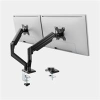 2x24″ Dual Screen Monitors - Gas Lift Arm Stand - (1920 x 1080) - 2xDVI