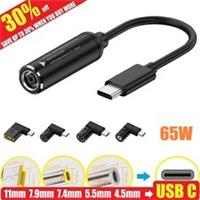 65W Laptop wall Charger Converter USB Type C Power Charging Cable Adapter