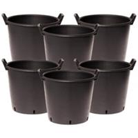 Plastic Planters, Heavy Duty Garden Plant Pots 35L with Handles, 6 x 44cm Wide