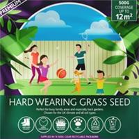 Lawn Seed, Multi-Purpose Hardwearing Grass Mix, 500g Bag, Covers up to 20m Sq