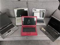 5 Used Laptops For Spares And Repairs