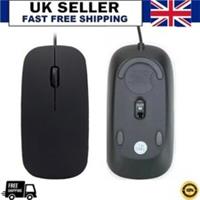 Wired USB Optical Mouse For Pc Acer Laptop Computer Scroll Wheel Black Mice UK
