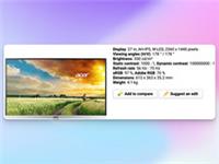 WFH BUNDLE! Quad HD Monitor + Ergotron LX ARM - Acer H257HU Quad HD, 1440p