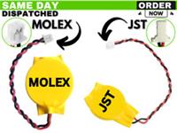 CR2032, CR2025, CR2016, CR1632 2 pin Molex and JST Batteries Cells Wholesale