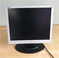 ACER AL1912 Silver VGA Monitor Powers On Untested