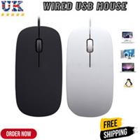 Wired USB Optical Mouse For Pc Acer Laptop Computer Scroll Wheel Black Mice UK