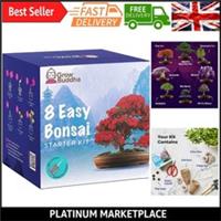 Grow Your Own Bonsai Tree Kit - Complete Indoor Gardening Set with 8 Varietie...