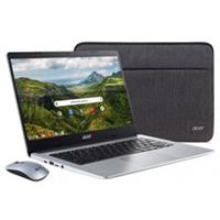 Acer 314 14" Chromebook Laptop Pentium N5030 64GB 4GB Silver Mouse Sleeve