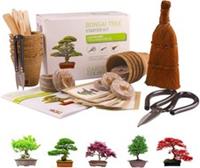 Bonsai Tree KIT - Grow 5 of Your OWN Bonsai Trees from Seeds Gardening Gift Set