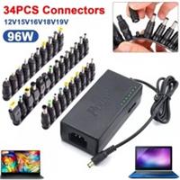 96W Universal Laptop Power Supply Charger AC To DC 12V/15V/16V/18V/19V Adapter .