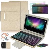 Backlit Bluetooth Keyboard Case Mouse For ACER ACTAB1022 ACTAB1024 10.1" Tablet