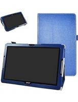 Acer Iconia One 10 B3-A30 Case, PU Leather Folio 2-folding Stand Cover Dark Blue