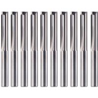 Dreanique 10pcs/lot 3.175mm Shank 2 Flute carbide Carbide End Mill CNC Router Bit Engraving Bit Straight Slot Milling Cutter