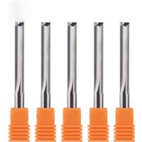 5PCS/Lot 3.175mm 4mm 6mm 8mm Shank 2 Flute carbide Carbide End Mill CNC Router Bit Engraving Bit Straight Slot Milling Cutter