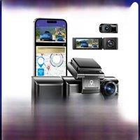 AZDOME Dash Cam M550 4K+2.5K Built-in GPS WiFi Car Dash Camera Front Inside Rear 3 Way IR Night Vision Car DVR Support Rear Cam