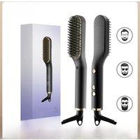 ANLAN Beard Hair Straightening Brush Hot Heated Comb Men Beard Multifunctional Straightener Ceramic Comb Quick Hair Styler