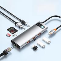 Baseus USB Hub Type C to HDMI-compatible USB 3.1 Hub Adapter 10Gbps RJ45 Ethernet Port TF SD Docking