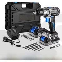 DEKO 20V Brushless Cordless Drill Combo Kit Mini Electric Screwdriver 2 Speed Power Tools for