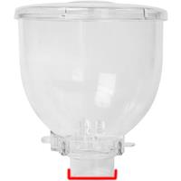 Coffee grinder part plastic Hopper Transparent with prevent Jump and block function 250g 3.5cm hole
