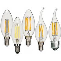 10PCS LED Bulb C35 E14 E12 E27 220V 110V Dimmable 2W 4W 6W Design Energy Saving Candle Warm White Filament Light 360 Degree Lamp