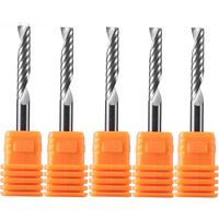 Dreanique 5pcs/lots 1 Flute Spiral End Mill CNC Advertisement Engraving Bit for woodworking Acrylic Aluminum Plastics Cut