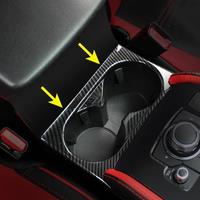 Carbon Fiber Cup Holder Surrounds Cover For Mazda CX-5 KF 2017 2018 2019 2020 2021 2022 2023 2024 Accessories