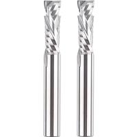 Dreanique 2pcs/lot CNC Two Spiral Flutes Compression End Mill Woodwork UP&DOWN Carbide Milling Cutter Tool Router Bit