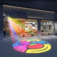 led outdoor advertising projectors gobo light custom image projectors Gobo Rotators for shopping mall, commercial store